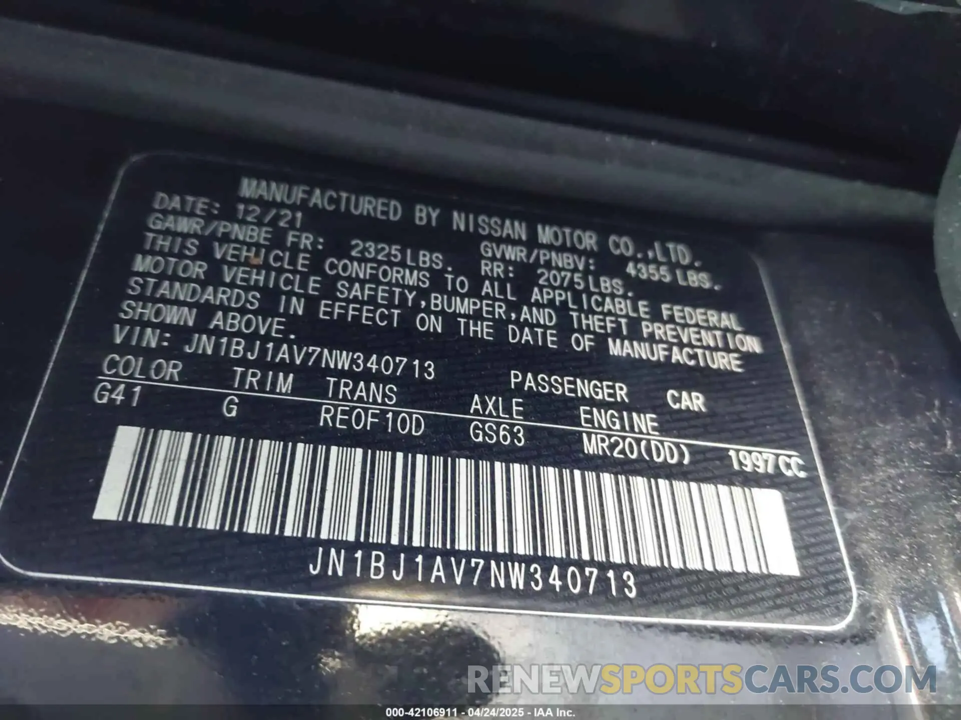 9 Photograph of a damaged car JN1BJ1AV7NW340713 NISSAN ROGUE SPORT 2022