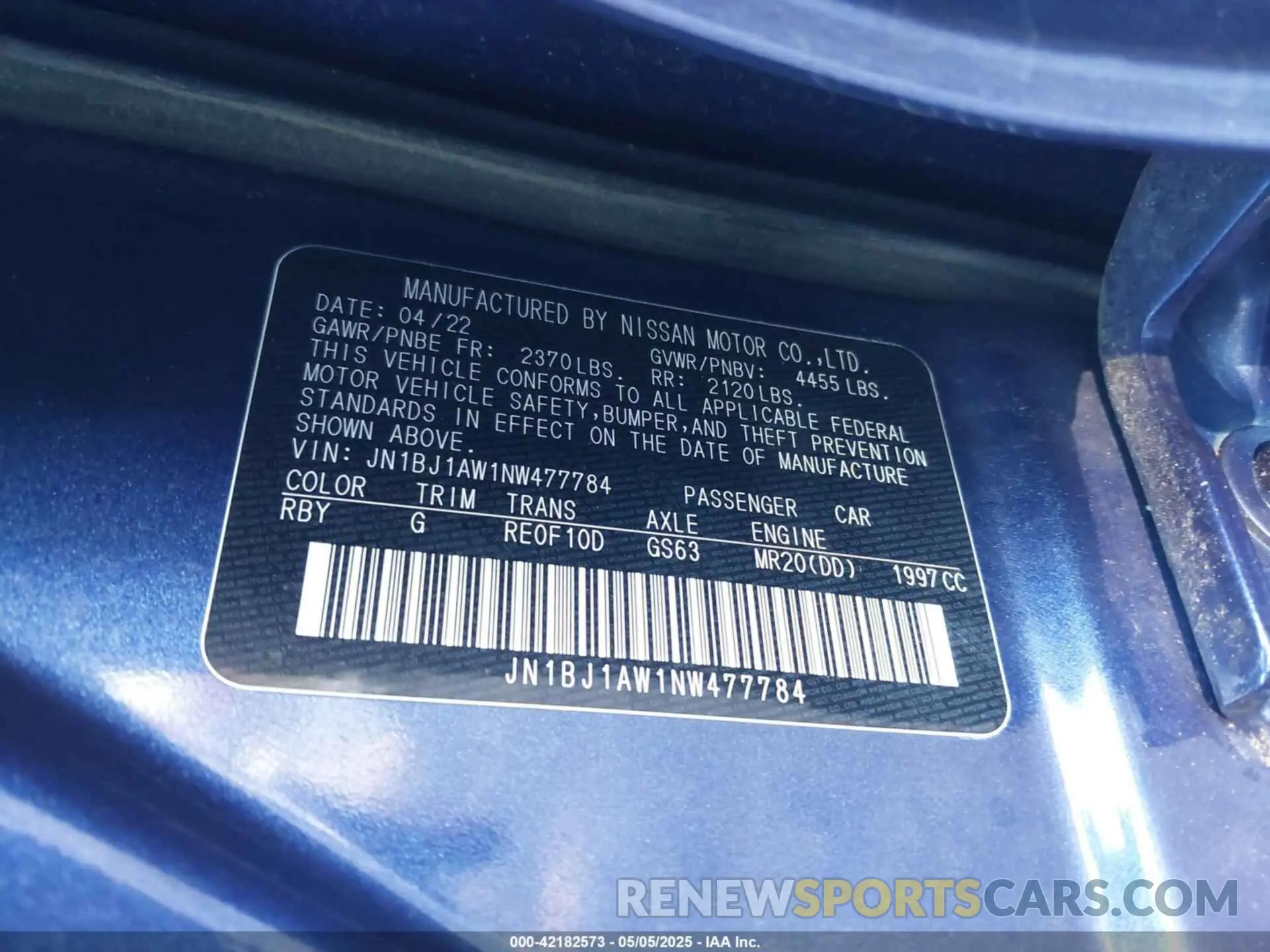 9 Photograph of a damaged car JN1BJ1AW1NW477784 NISSAN ROGUE SPORT 2022