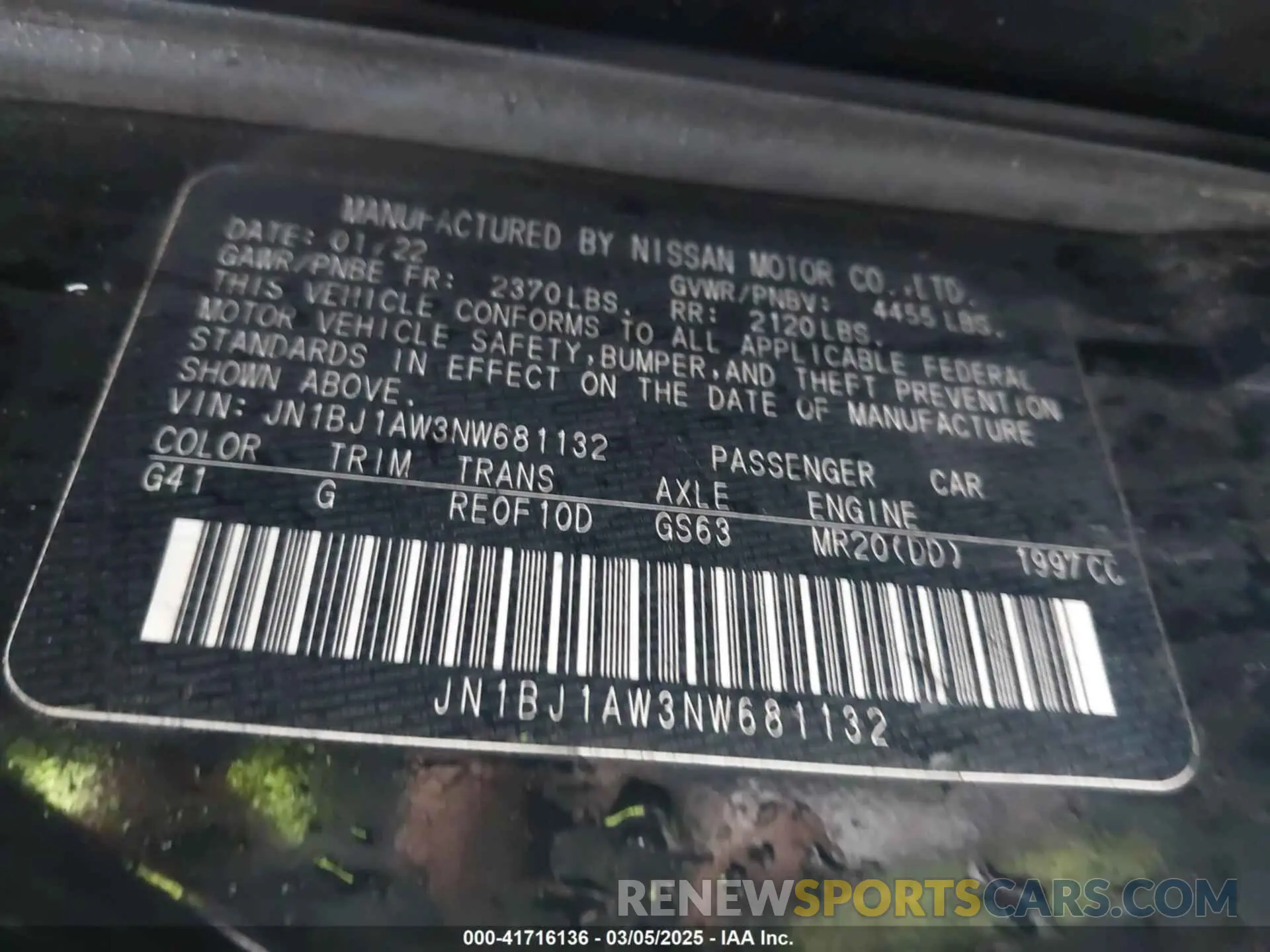 9 Photograph of a damaged car JN1BJ1AW3NW681132 NISSAN ROGUE SPORT 2022