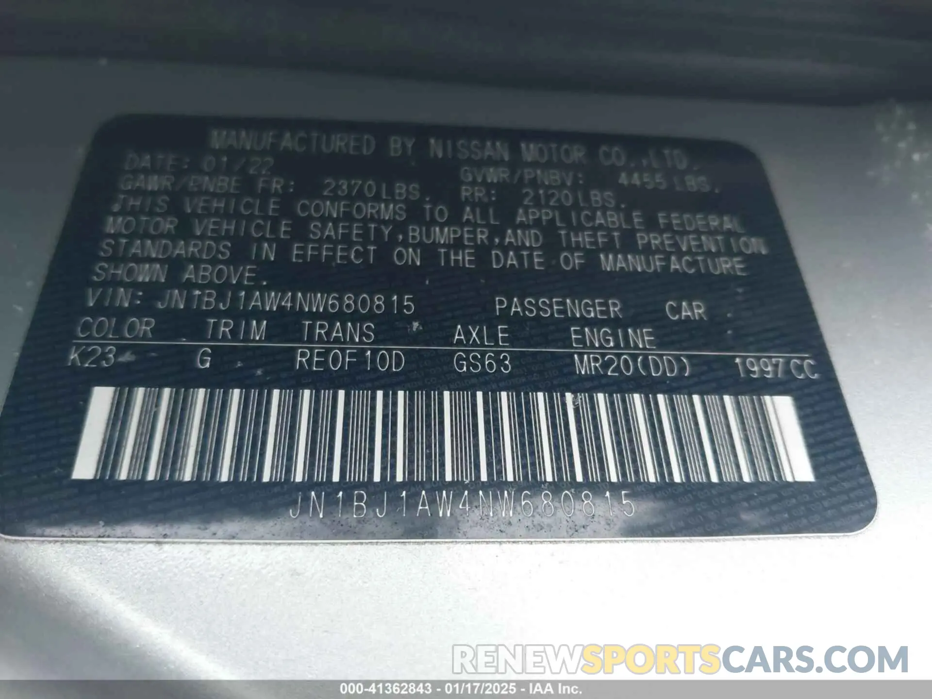 9 Photograph of a damaged car JN1BJ1AW4NW680815 NISSAN ROGUE SPORT 2022