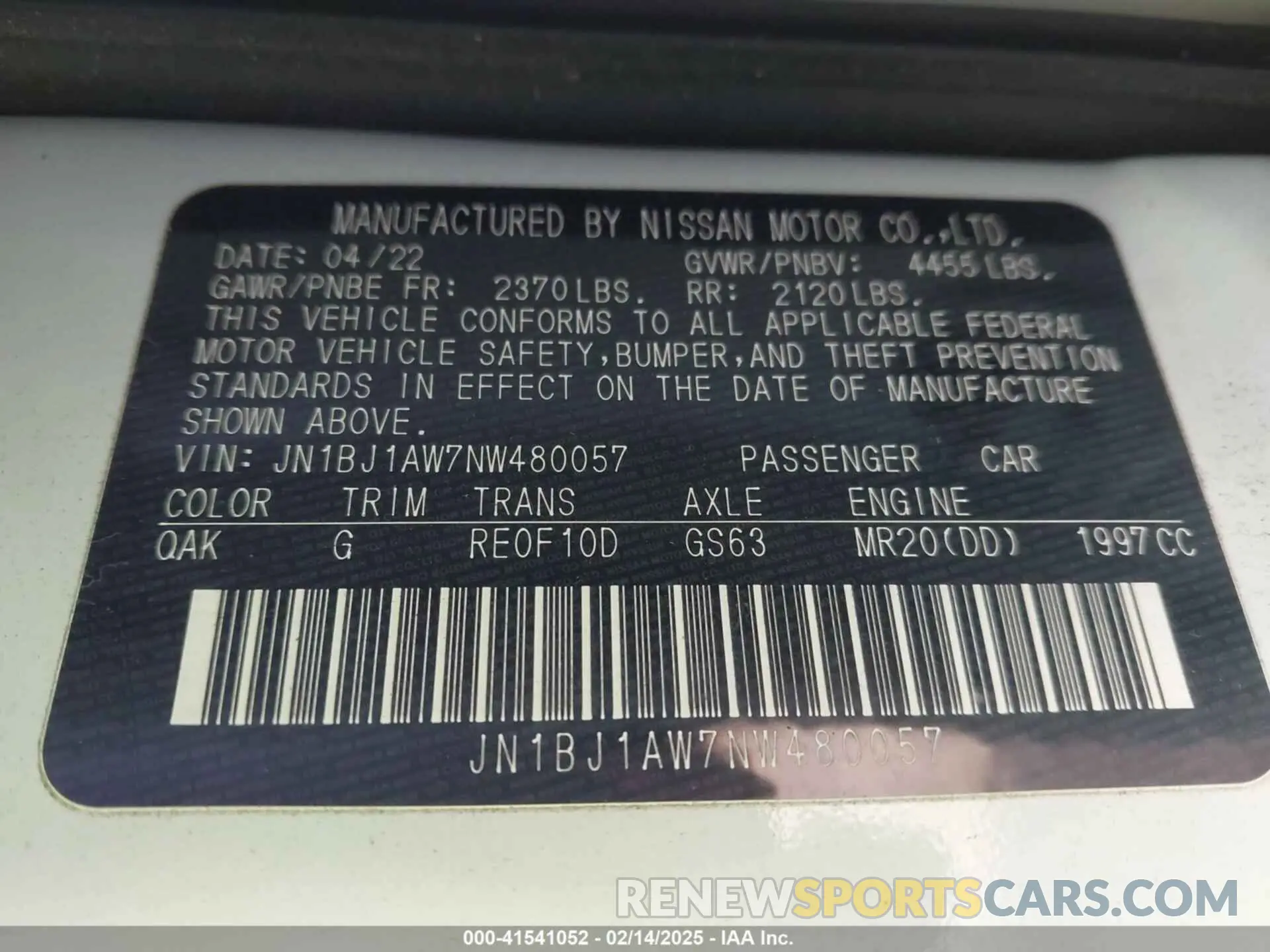 9 Photograph of a damaged car JN1BJ1AW7NW480057 NISSAN ROGUE SPORT 2022