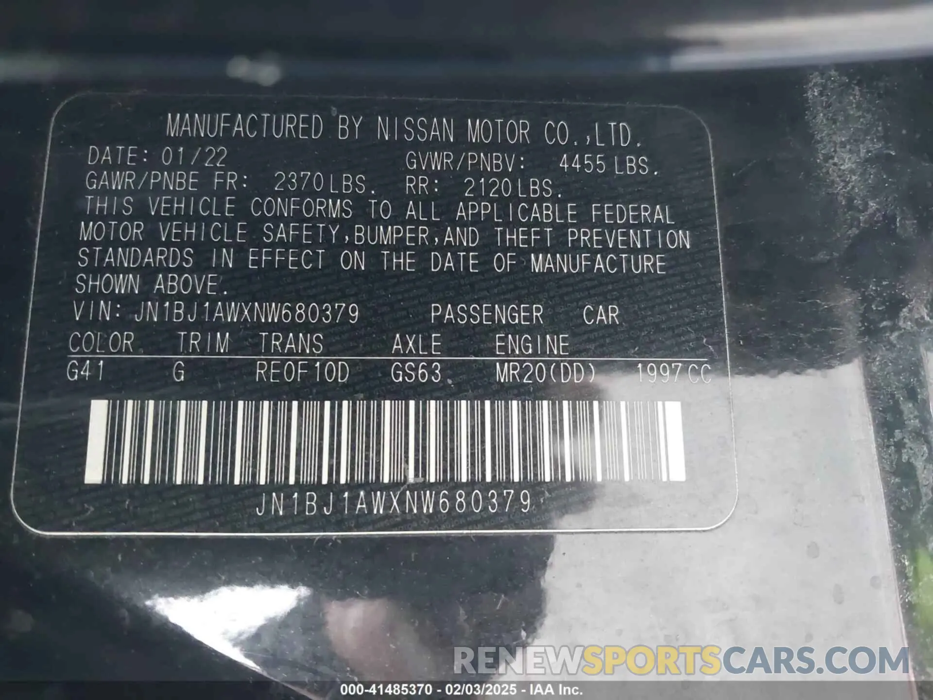 9 Photograph of a damaged car JN1BJ1AWXNW680379 NISSAN ROGUE SPORT 2022