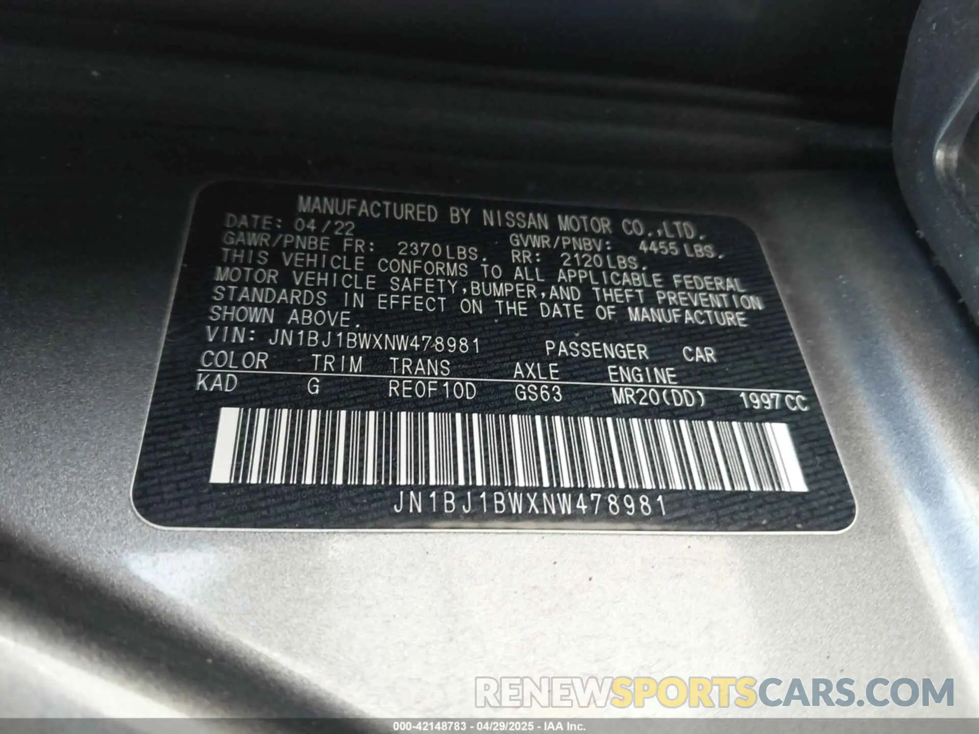 9 Photograph of a damaged car JN1BJ1BWXNW478981 NISSAN ROGUE SPORT 2022