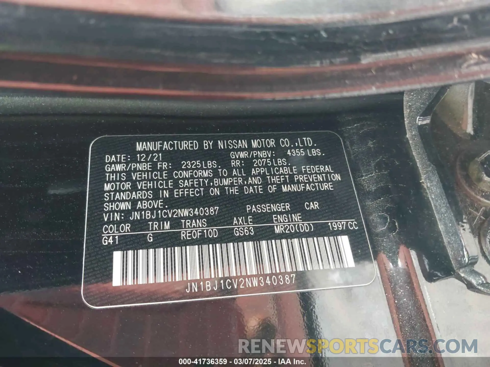 9 Photograph of a damaged car JN1BJ1CV2NW340387 NISSAN ROGUE SPORT 2022