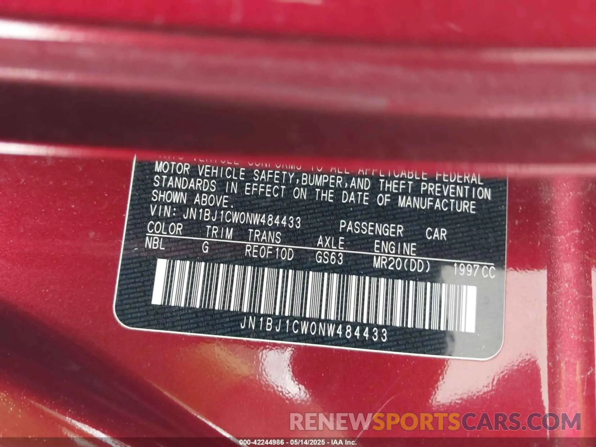 9 Photograph of a damaged car JN1BJ1CW0NW484433 NISSAN ROGUE SPORT 2022