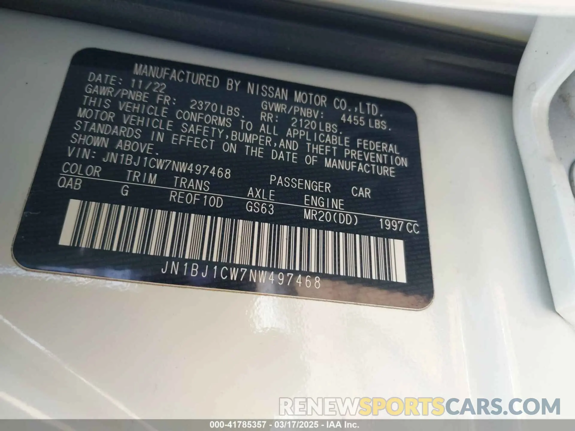 9 Photograph of a damaged car JN1BJ1CW7NW497468 NISSAN ROGUE SPORT 2022