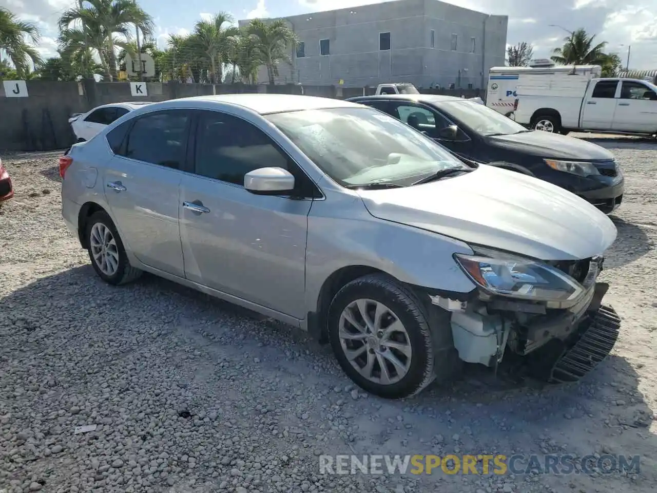 4 Photograph of a damaged car 3N1AB7AP0KL603123 NISSAN SENTRA 2019