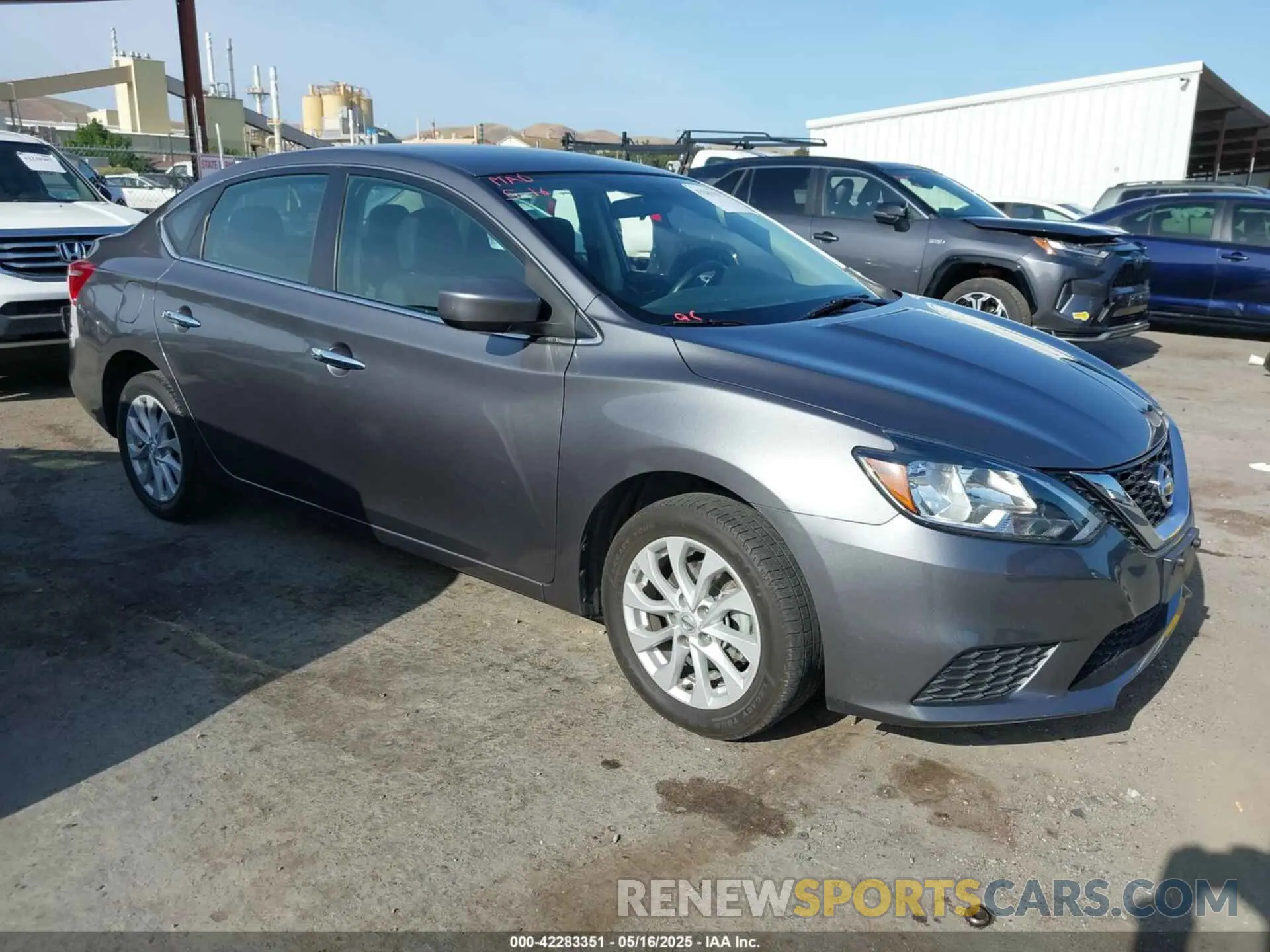 1 Photograph of a damaged car 3N1AB7AP0KL627261 NISSAN SENTRA 2019