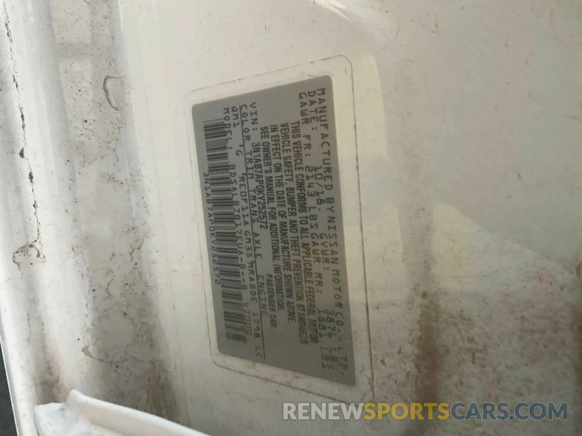 12 Photograph of a damaged car 3N1AB7AP0KY252572 NISSAN SENTRA 2019