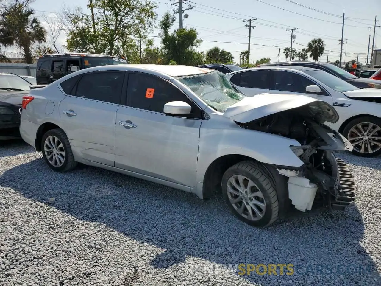 4 Photograph of a damaged car 3N1AB7AP0KY255200 NISSAN SENTRA 2019