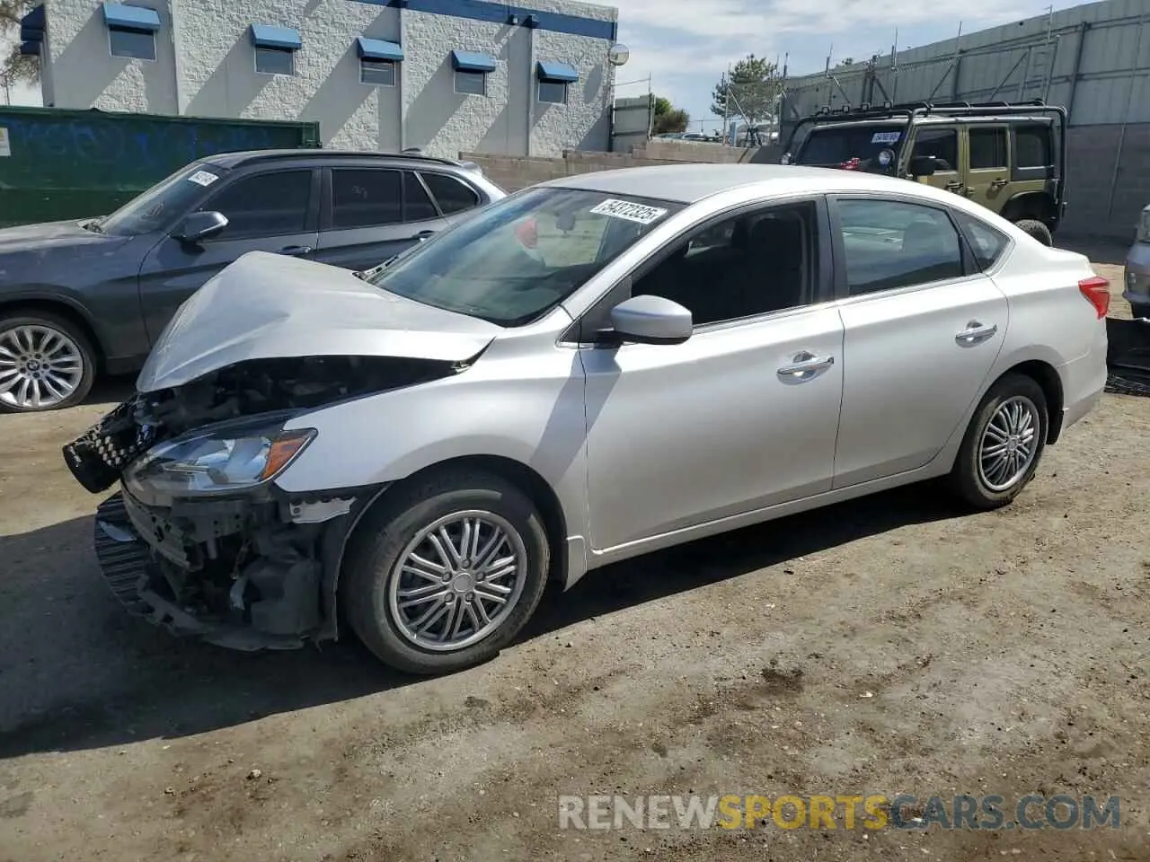 1 Photograph of a damaged car 3N1AB7AP0KY292537 NISSAN SENTRA 2019