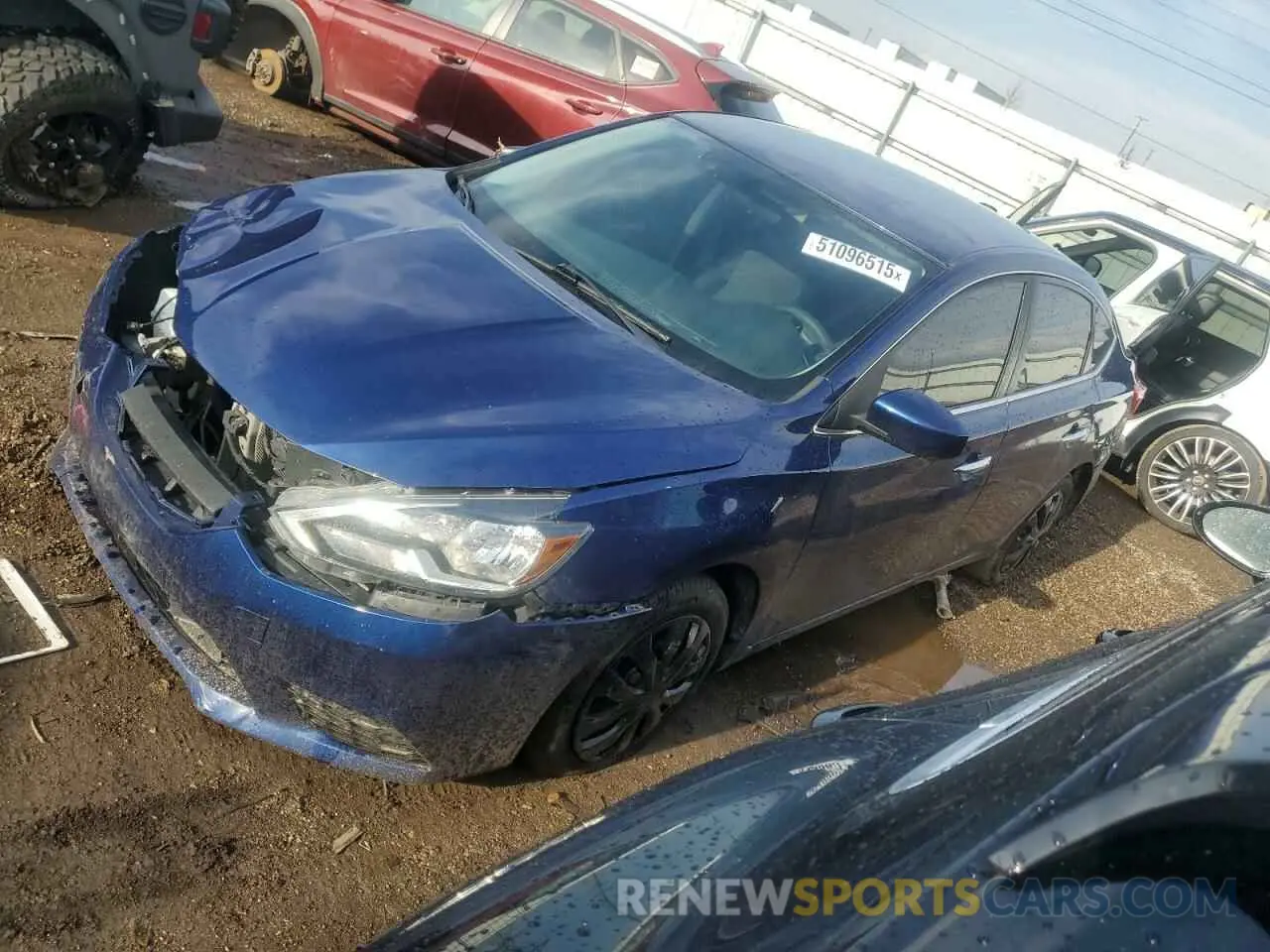 1 Photograph of a damaged car 3N1AB7AP0KY323981 NISSAN SENTRA 2019