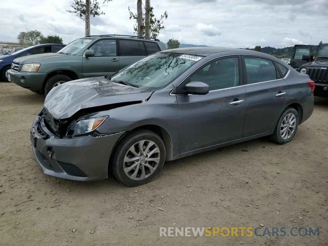 1 Photograph of a damaged car 3N1AB7AP0KY354552 NISSAN SENTRA 2019