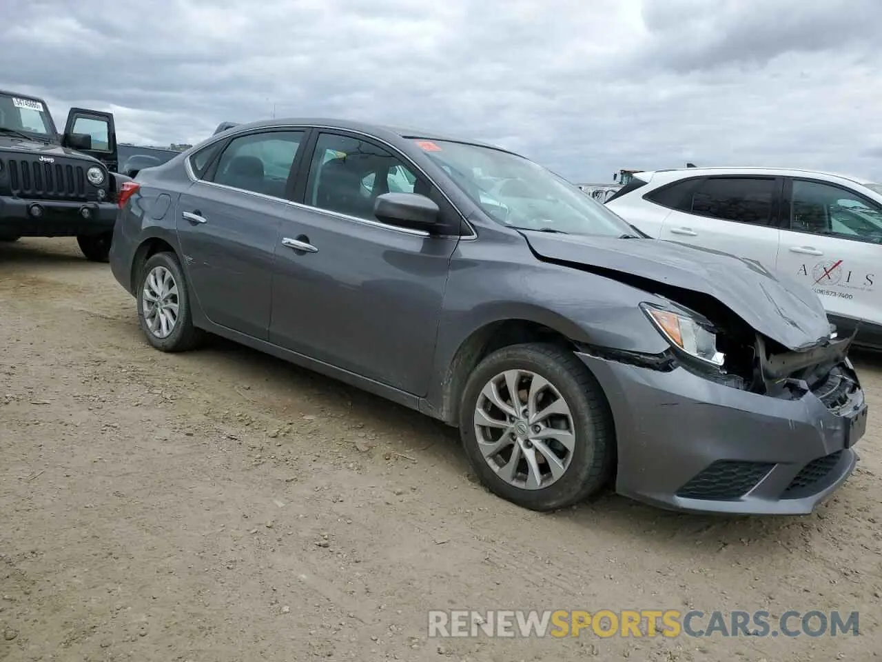 4 Photograph of a damaged car 3N1AB7AP0KY354552 NISSAN SENTRA 2019