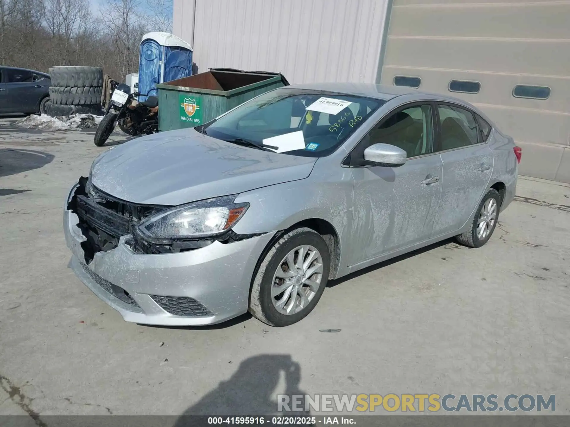 2 Photograph of a damaged car 3N1AB7AP0KY356477 NISSAN SENTRA 2019