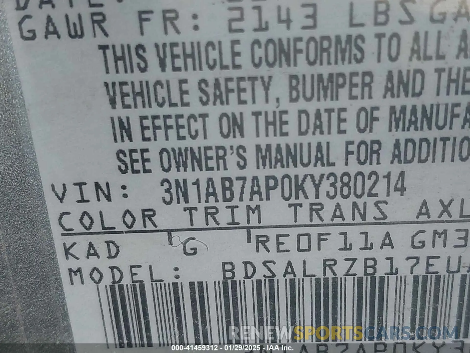 9 Photograph of a damaged car 3N1AB7AP0KY380214 NISSAN SENTRA 2019