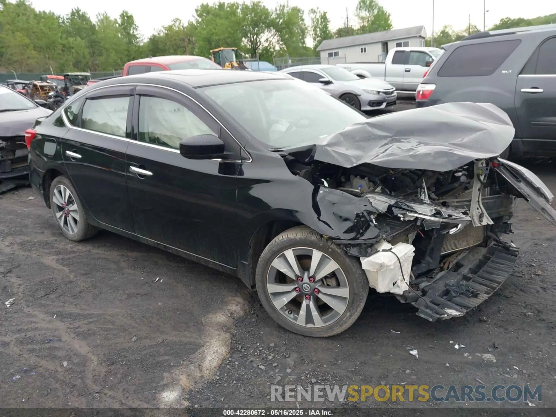 1 Photograph of a damaged car 3N1AB7AP0KY393965 NISSAN SENTRA 2019