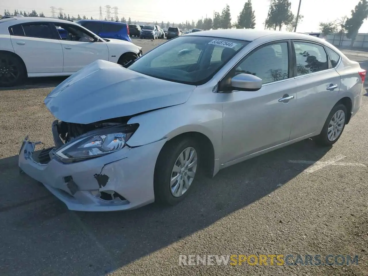 1 Photograph of a damaged car 3N1AB7AP0KY406083 NISSAN SENTRA 2019