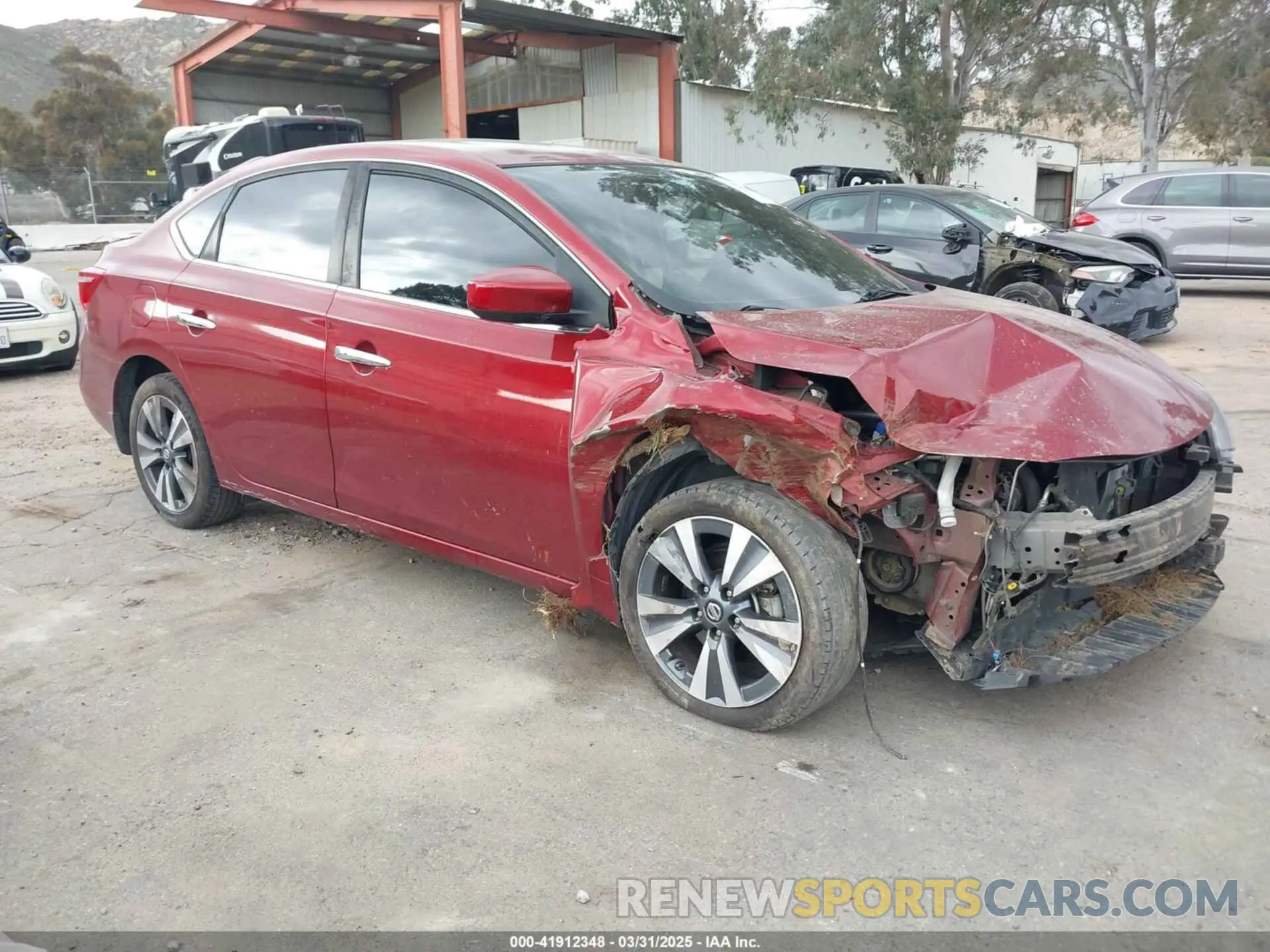 1 Photograph of a damaged car 3N1AB7AP0KY411381 NISSAN SENTRA 2019