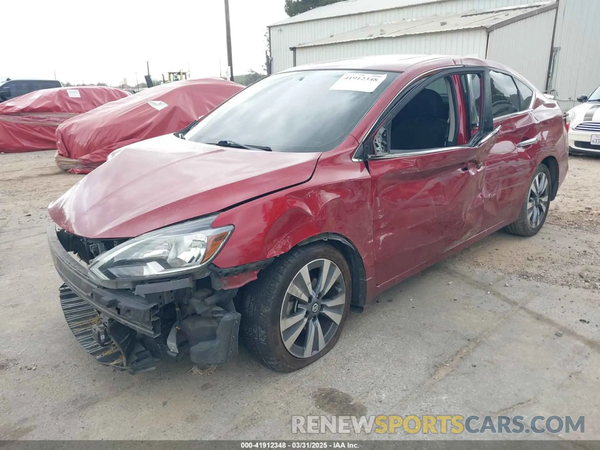 2 Photograph of a damaged car 3N1AB7AP0KY411381 NISSAN SENTRA 2019