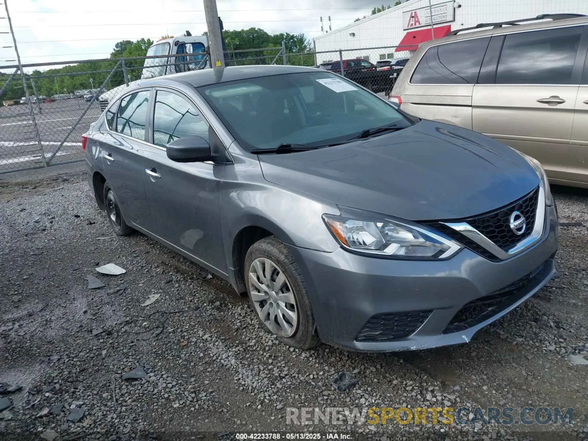 1 Photograph of a damaged car 3N1AB7AP0KY458040 NISSAN SENTRA 2019