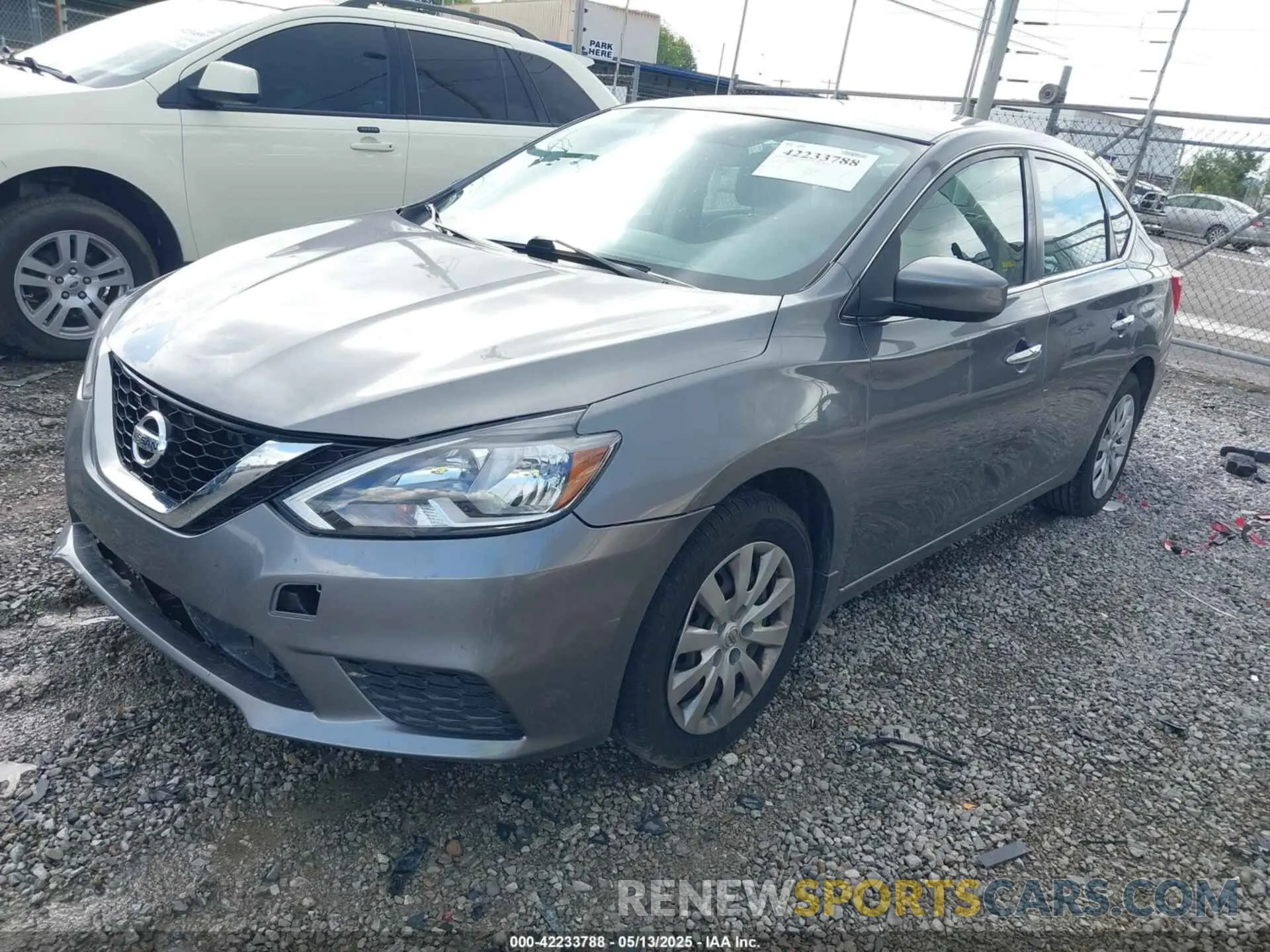 2 Photograph of a damaged car 3N1AB7AP0KY458040 NISSAN SENTRA 2019