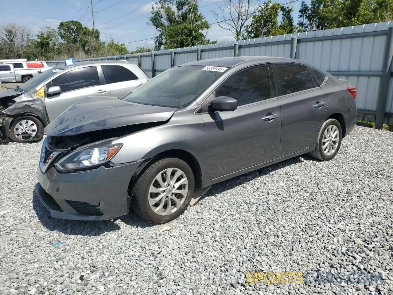 1 Photograph of a damaged car 3N1AB7AP1KL621484 NISSAN SENTRA 2019