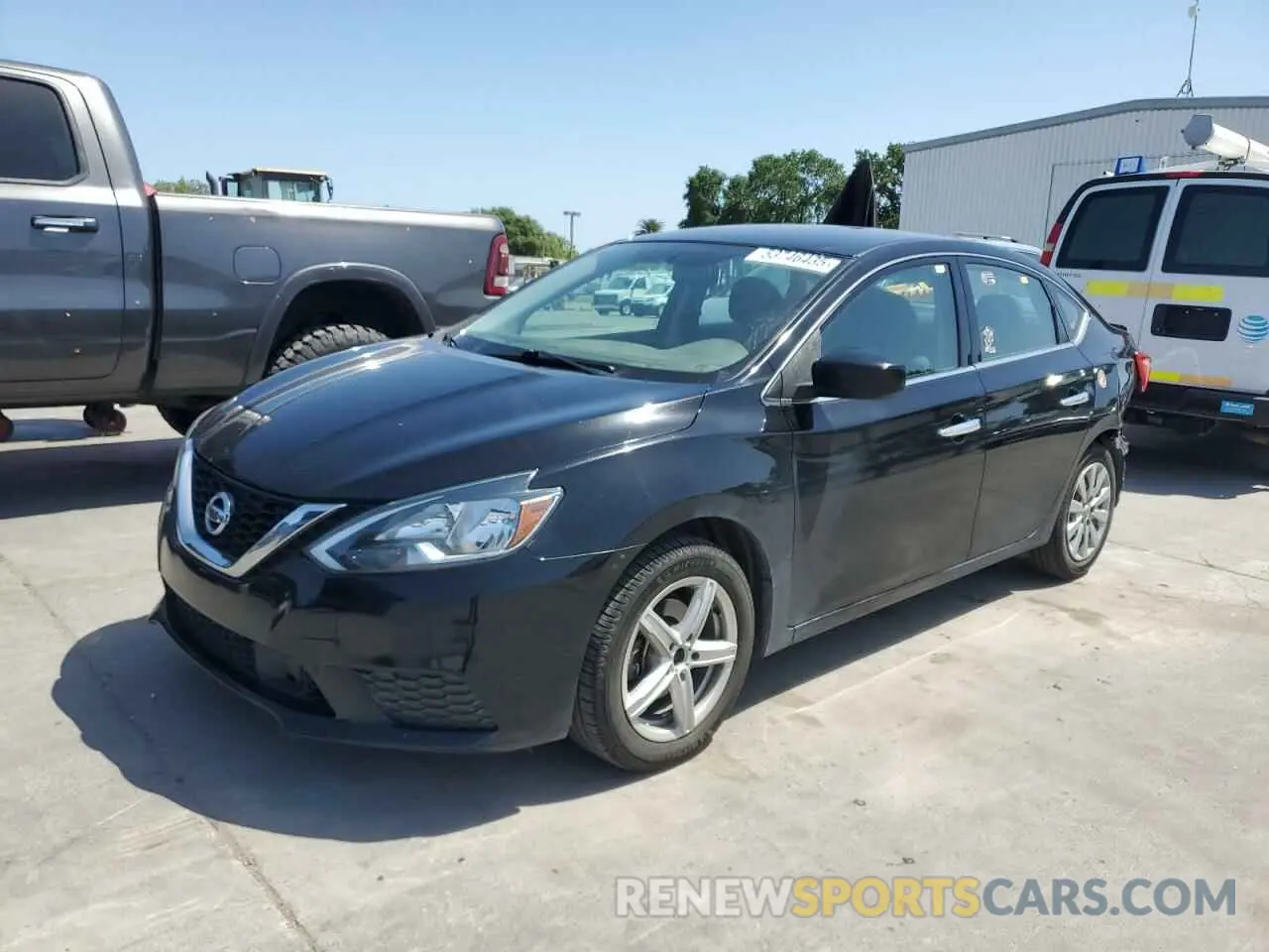 1 Photograph of a damaged car 3N1AB7AP1KY242035 NISSAN SENTRA 2019