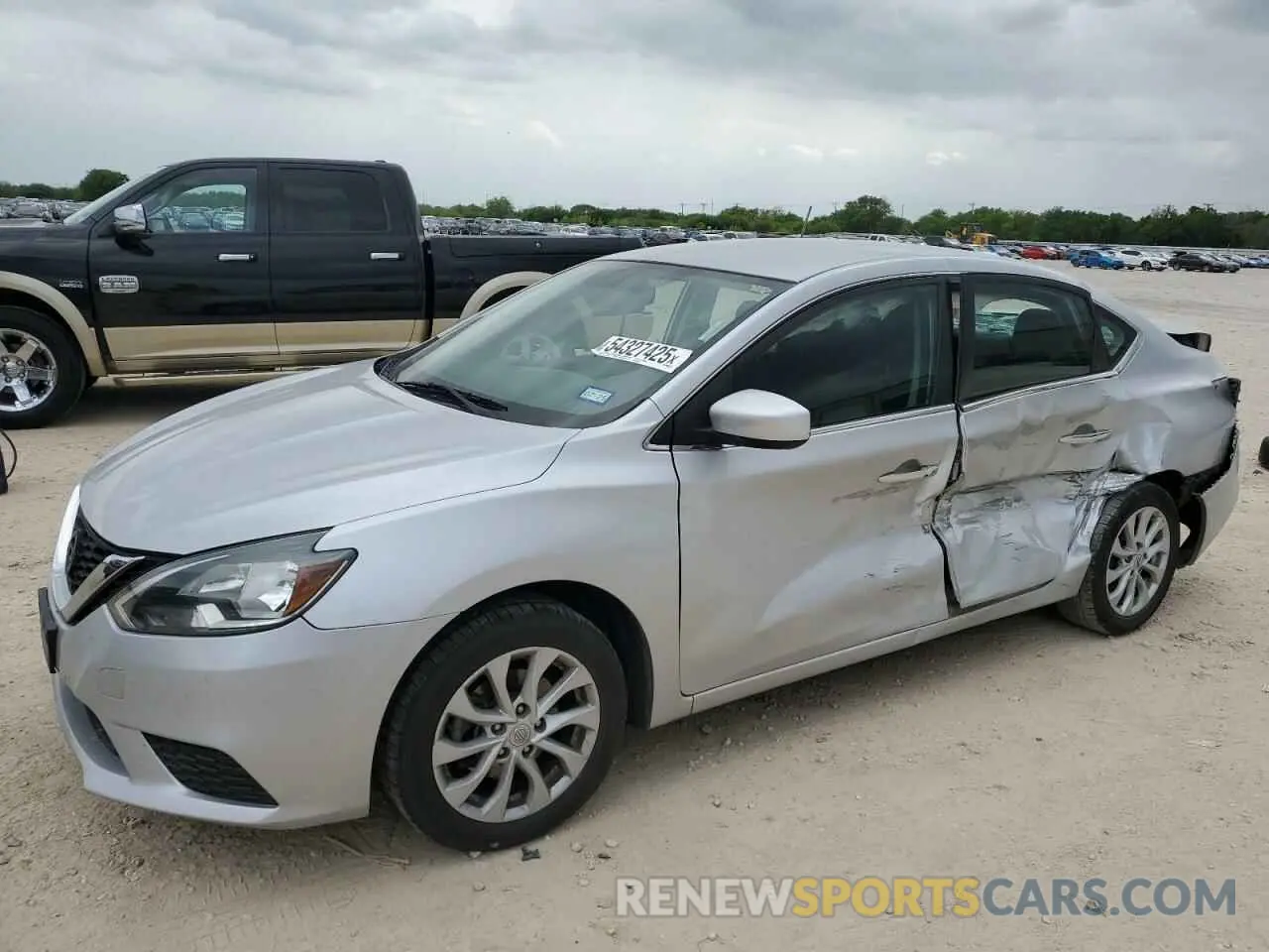 1 Photograph of a damaged car 3N1AB7AP1KY282289 NISSAN SENTRA 2019