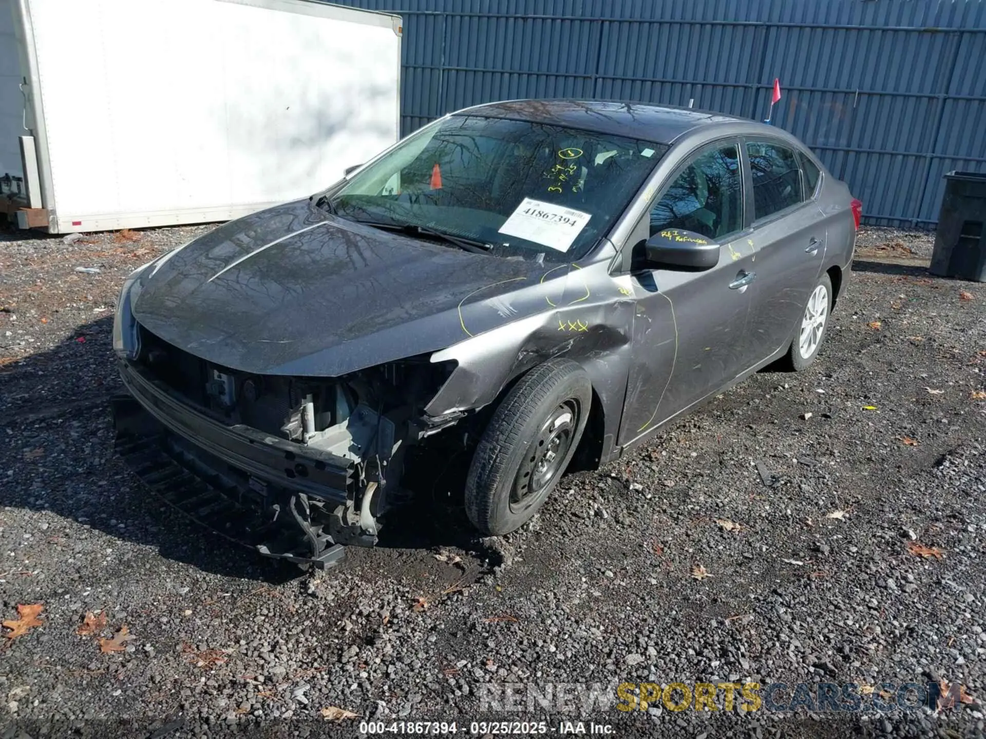 2 Photograph of a damaged car 3N1AB7AP1KY317087 NISSAN SENTRA 2019