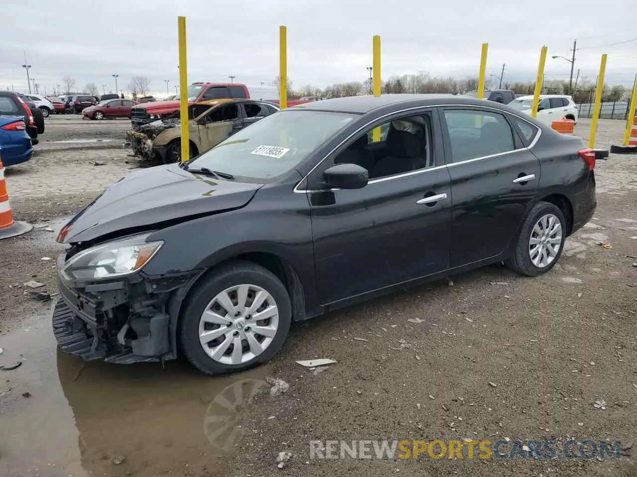 1 Photograph of a damaged car 3N1AB7AP1KY371764 NISSAN SENTRA 2019
