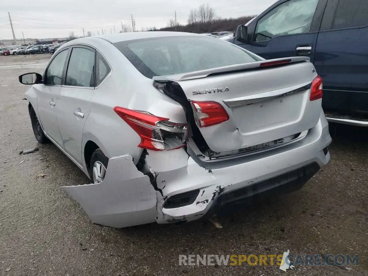 2 Photograph of a damaged car 3N1AB7AP1KY375409 NISSAN SENTRA 2019