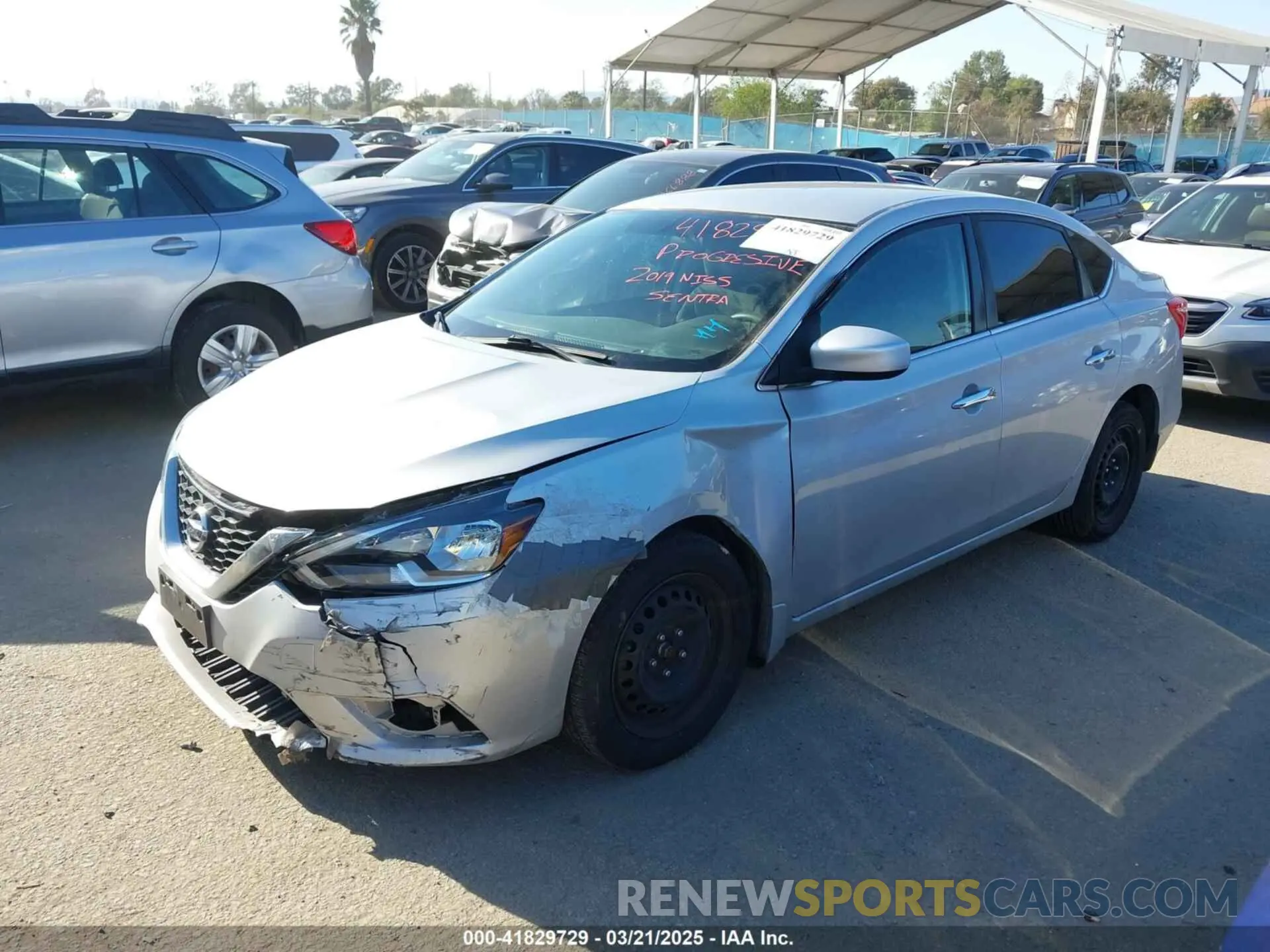 2 Photograph of a damaged car 3N1AB7AP1KY398222 NISSAN SENTRA 2019