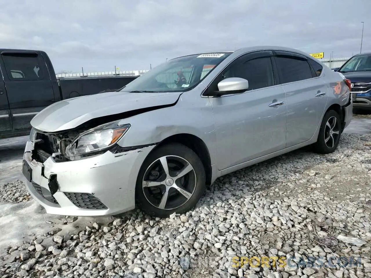 1 Photograph of a damaged car 3N1AB7AP2KY212140 NISSAN SENTRA 2019