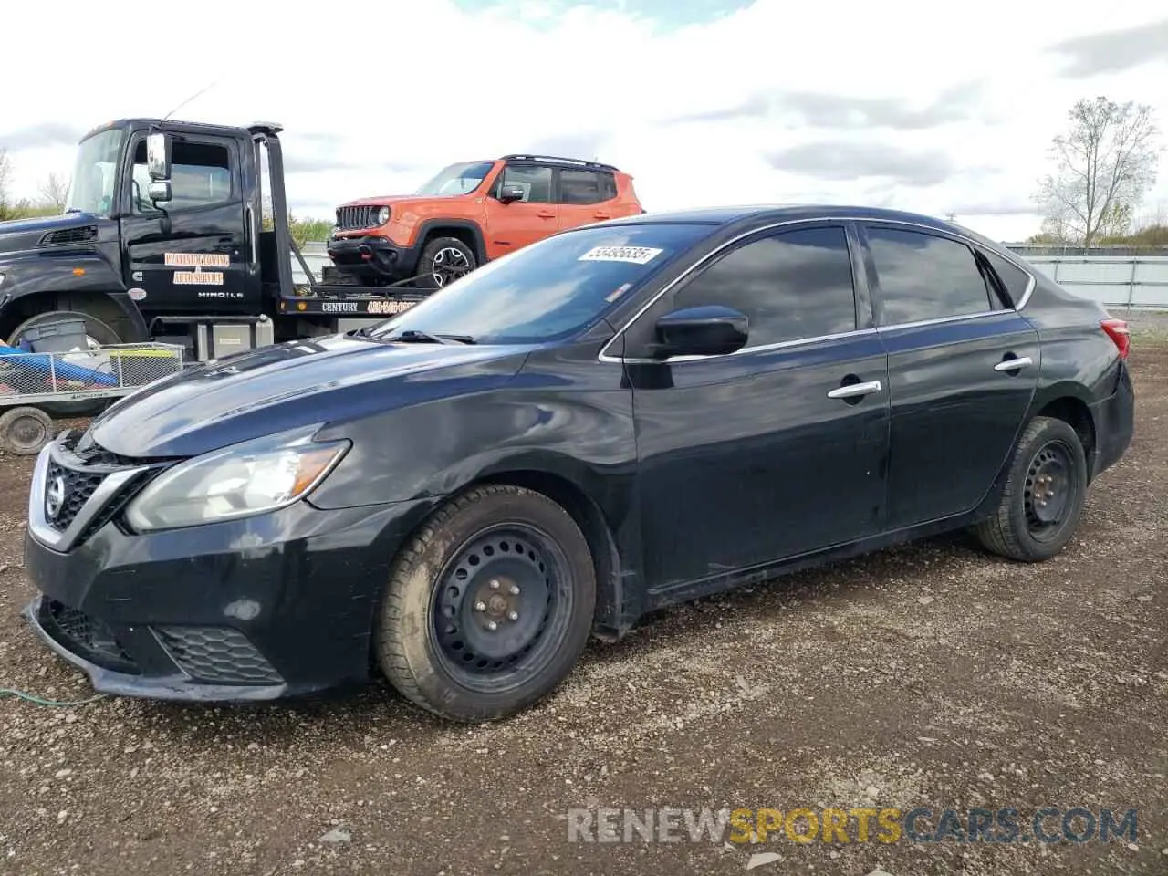 1 Photograph of a damaged car 3N1AB7AP2KY272855 NISSAN SENTRA 2019