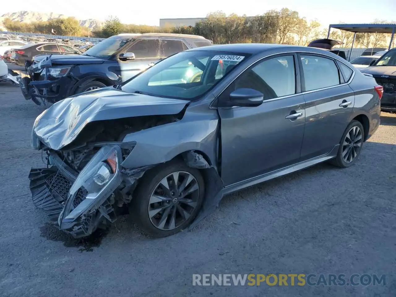 1 Photograph of a damaged car 3N1AB7AP2KY321360 NISSAN SENTRA 2019