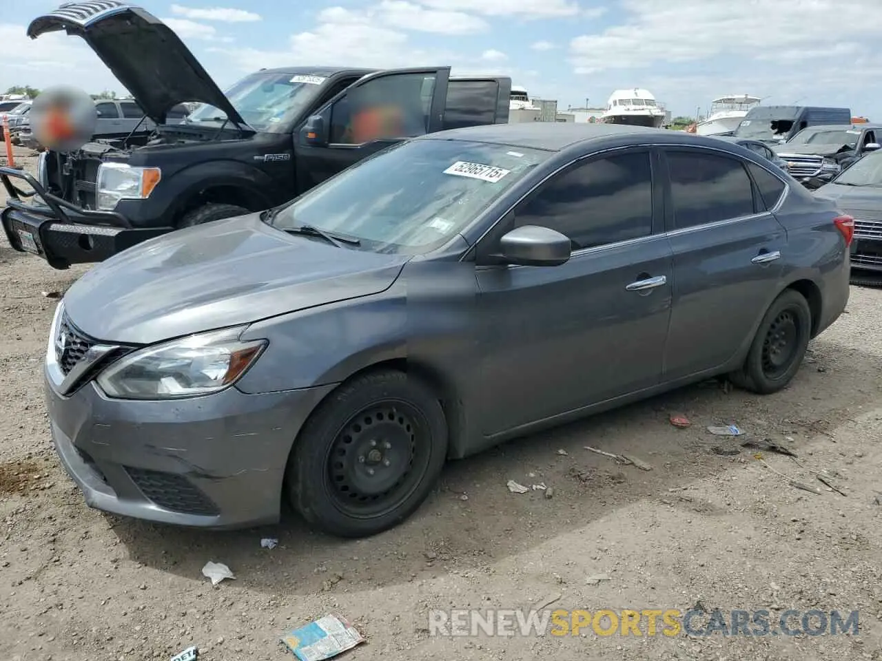 1 Photograph of a damaged car 3N1AB7AP2KY358232 NISSAN SENTRA 2019