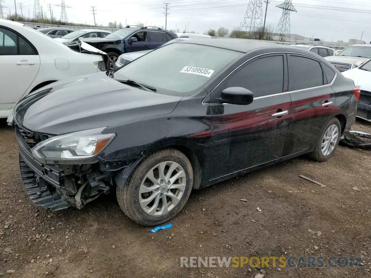 1 Photograph of a damaged car 3N1AB7AP2KY426318 NISSAN SENTRA 2019