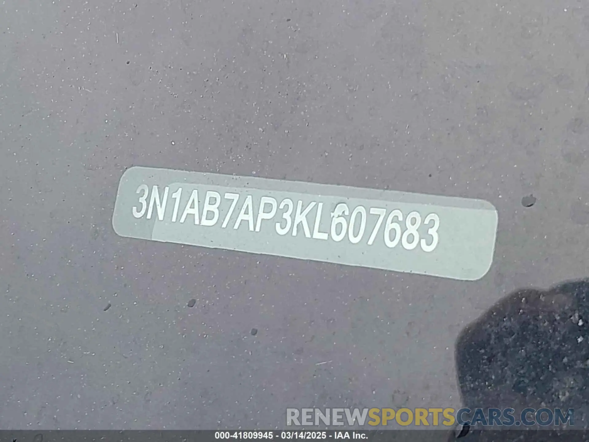 9 Photograph of a damaged car 3N1AB7AP3KL607683 NISSAN SENTRA 2019