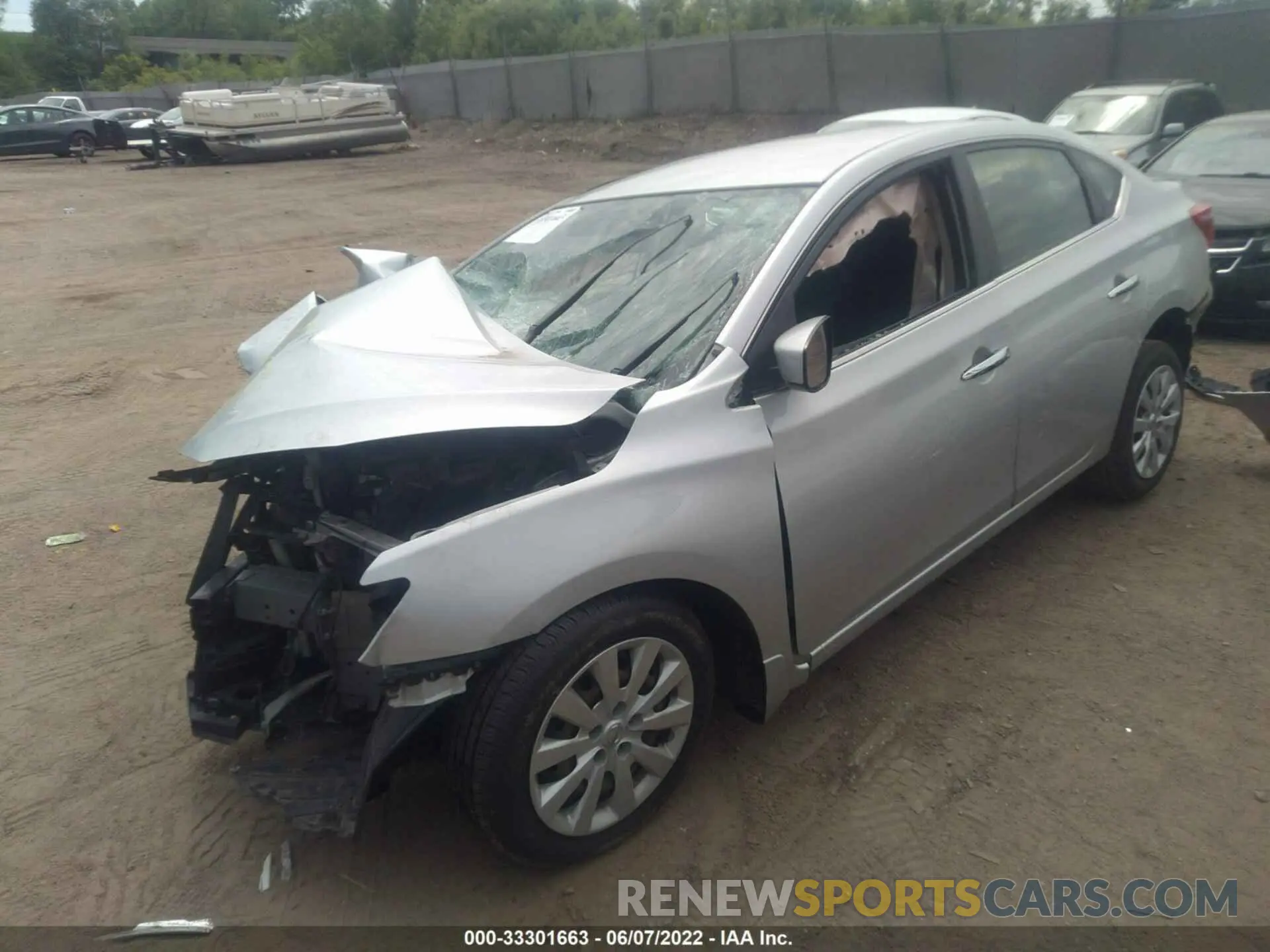 2 Photograph of a damaged car 3N1AB7AP3KY222000 NISSAN SENTRA 2019