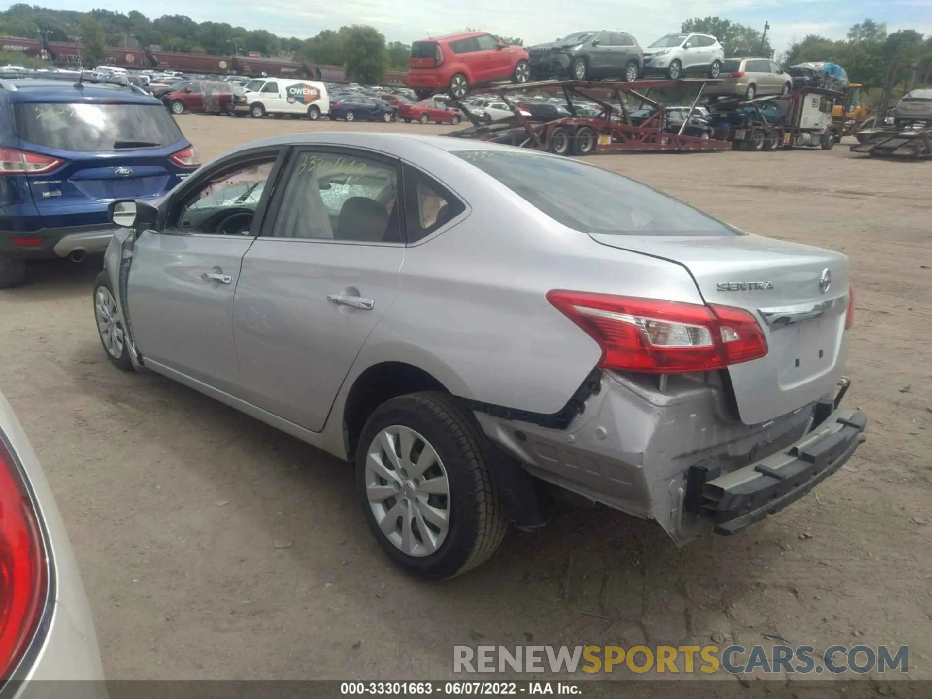 3 Photograph of a damaged car 3N1AB7AP3KY222000 NISSAN SENTRA 2019