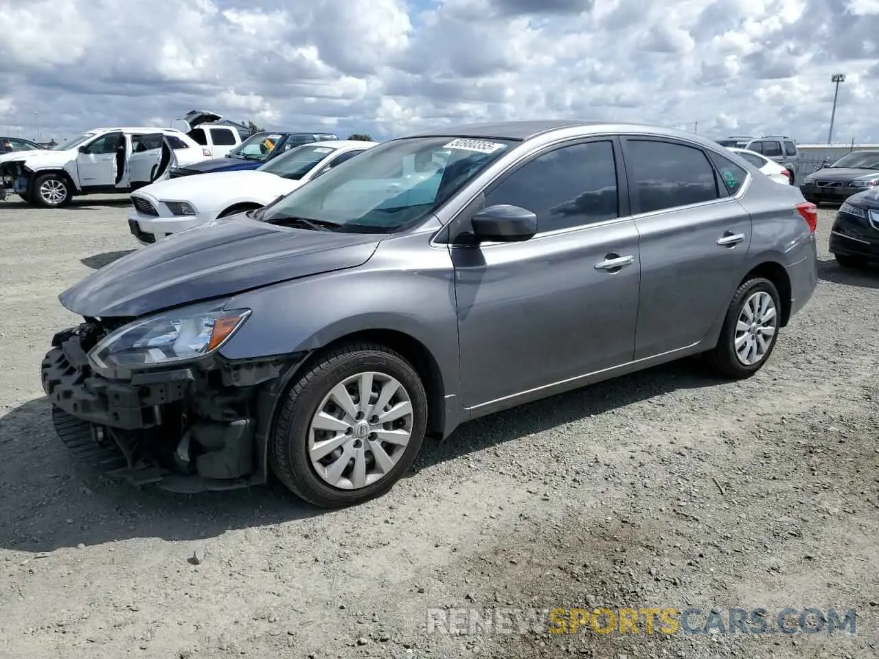1 Photograph of a damaged car 3N1AB7AP3KY236382 NISSAN SENTRA 2019