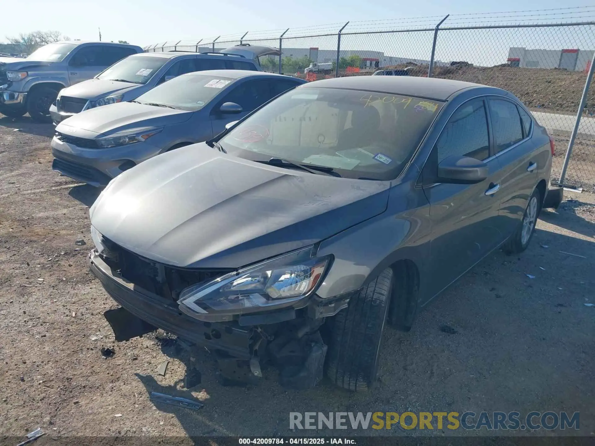 2 Photograph of a damaged car 3N1AB7AP3KY243929 NISSAN SENTRA 2019