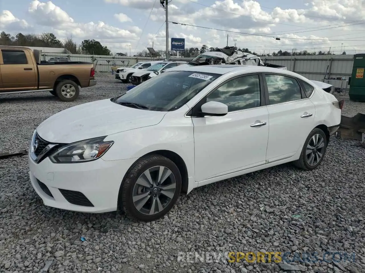 1 Photograph of a damaged car 3N1AB7AP3KY301747 NISSAN SENTRA 2019