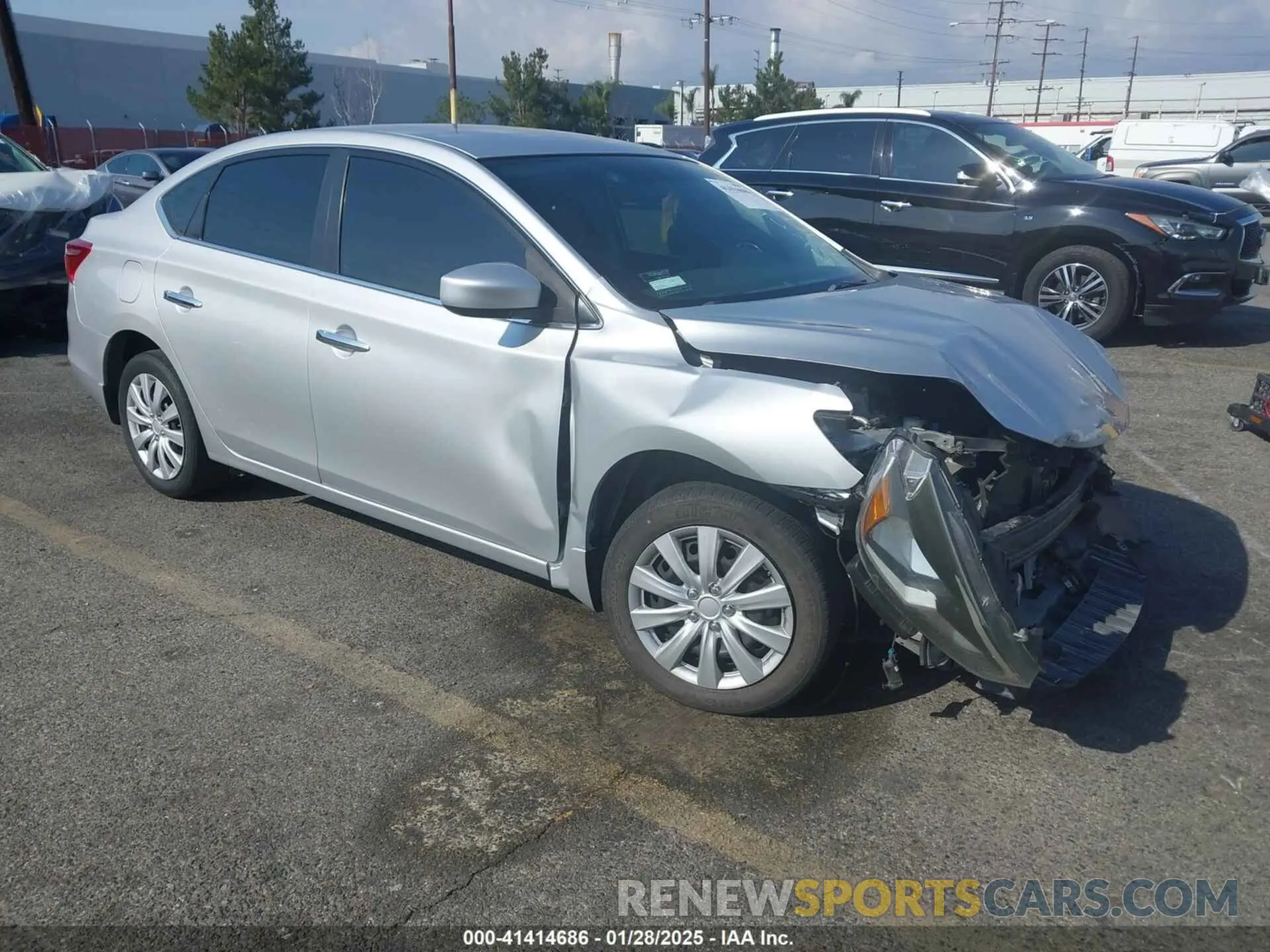 1 Photograph of a damaged car 3N1AB7AP3KY421189 NISSAN SENTRA 2019