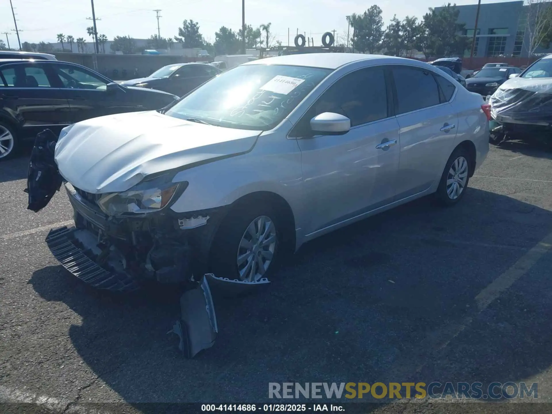 2 Photograph of a damaged car 3N1AB7AP3KY421189 NISSAN SENTRA 2019
