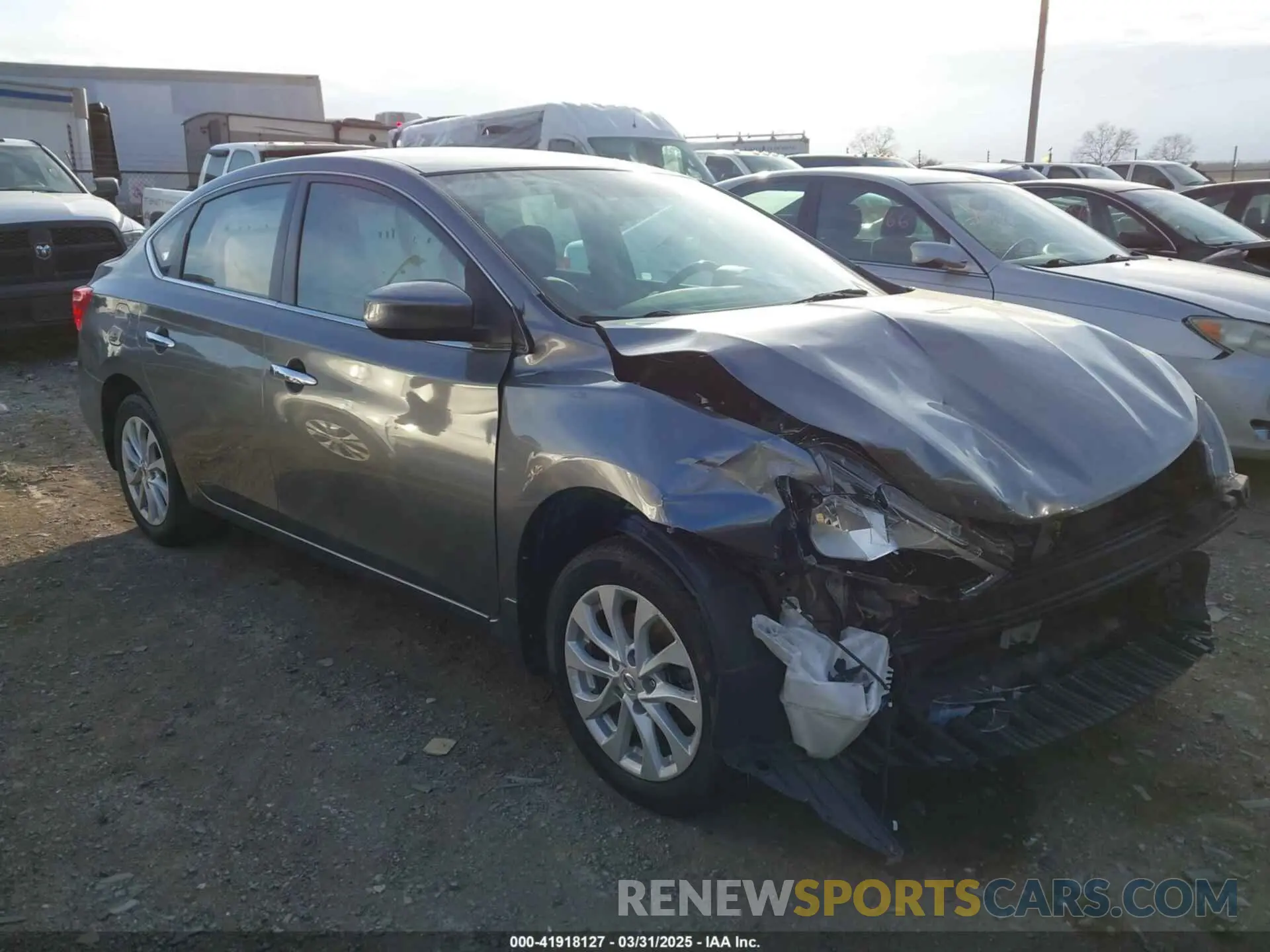 1 Photograph of a damaged car 3N1AB7AP5KL606647 NISSAN SENTRA 2019