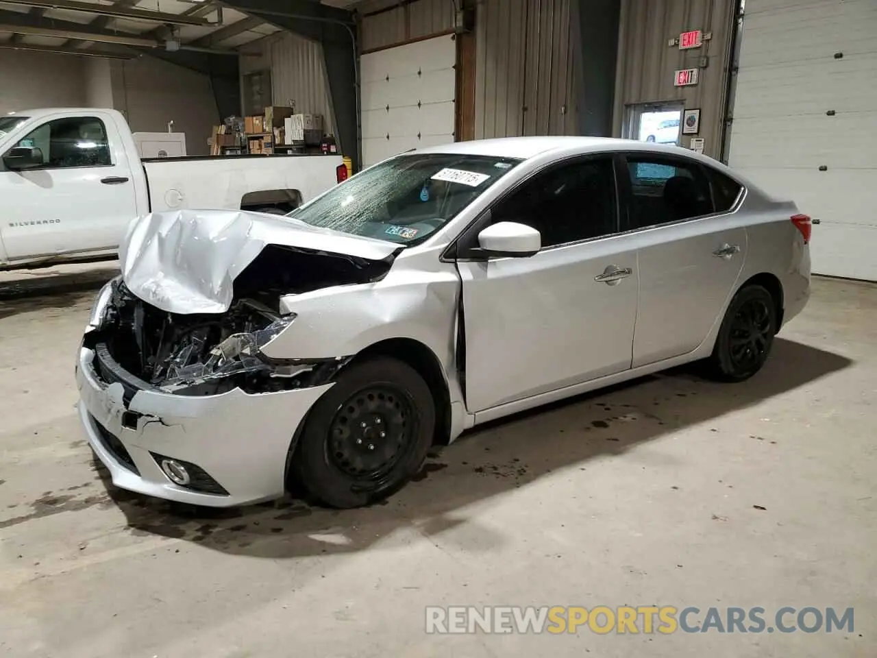 1 Photograph of a damaged car 3N1AB7AP5KY223312 NISSAN SENTRA 2019