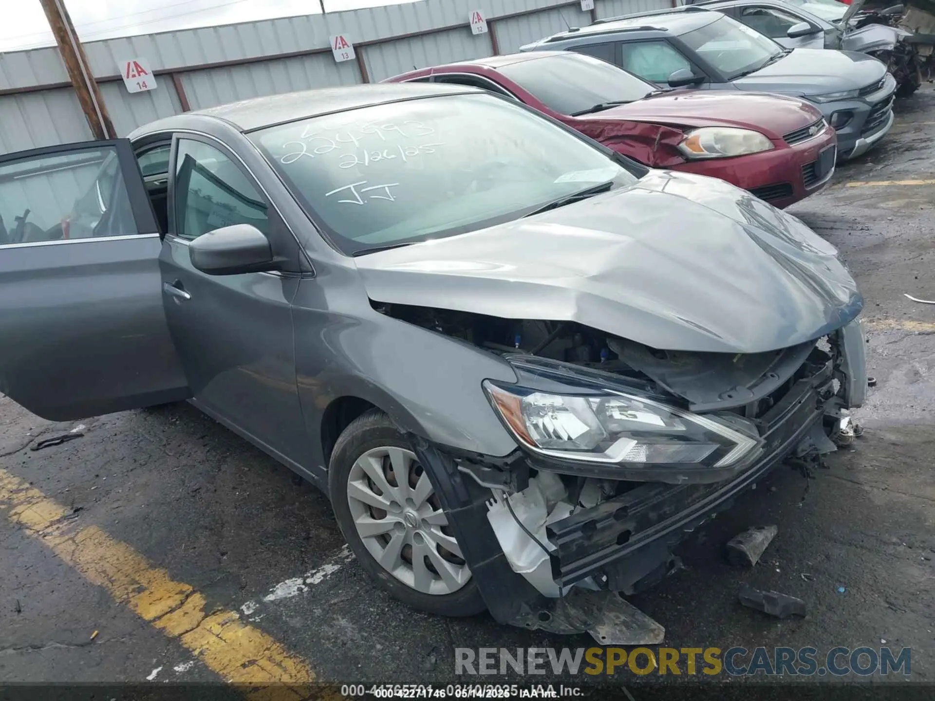 1 Photograph of a damaged car 3N1AB7AP5KY224993 NISSAN SENTRA 2019