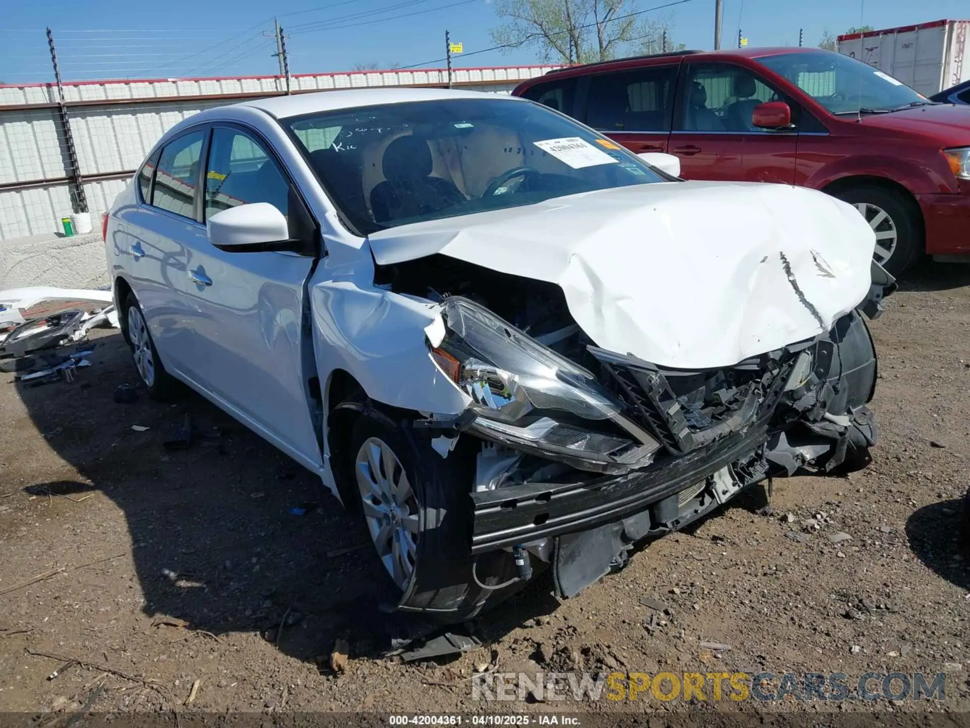 1 Photograph of a damaged car 3N1AB7AP5KY250882 NISSAN SENTRA 2019